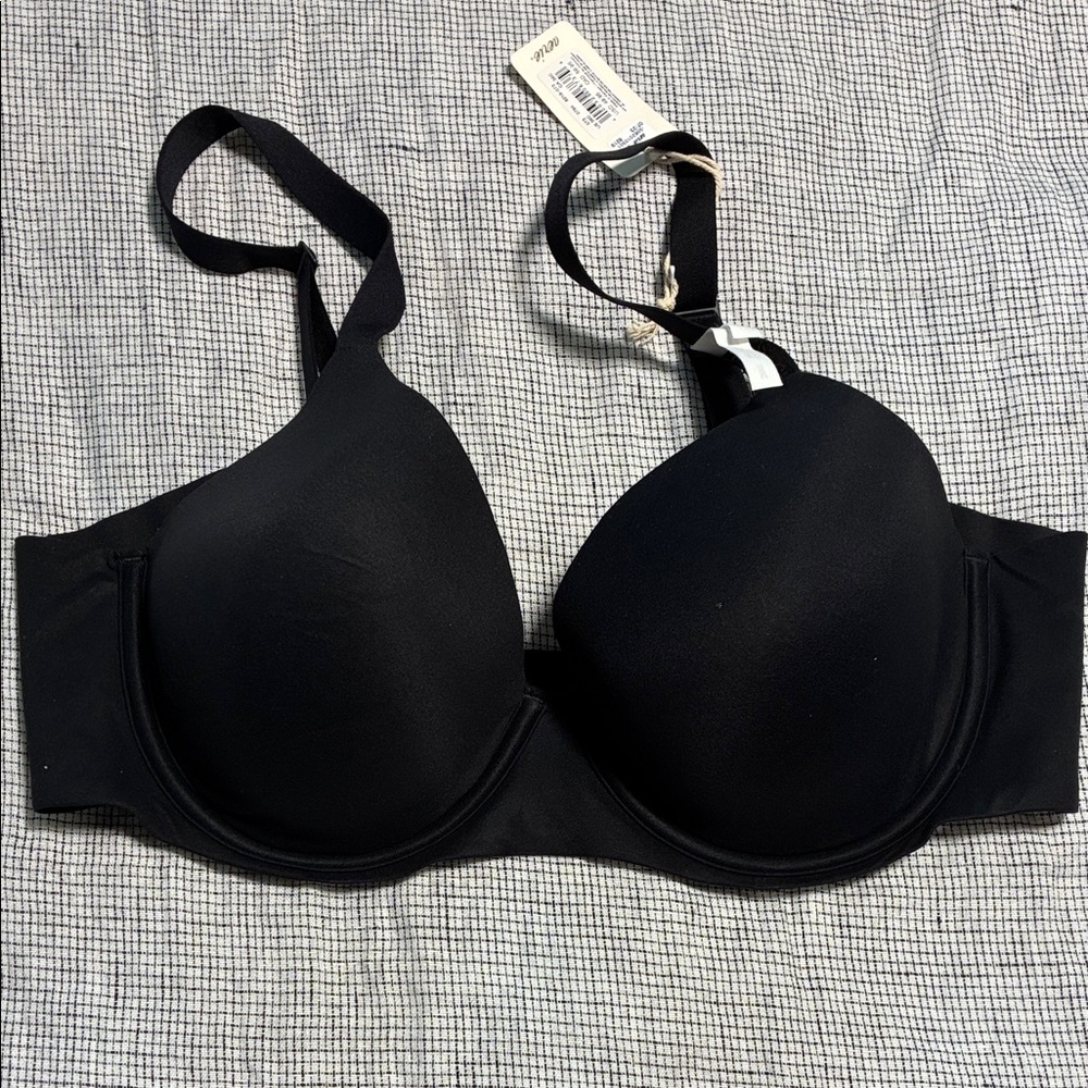 Smoothez Black Lightly Lined Full Coverage Underwire Bra 36C